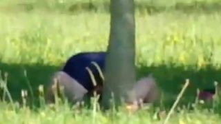 Наблюдение за публичным сексом развратной парочки