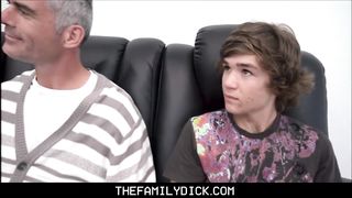 Зрелый отчим занимается сексом с пасынком и его другом