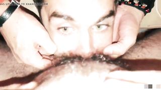 Молодой парень вынужден делать мужику глубокий минет