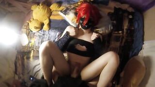 Гомосексуалист с красными волосами ебется с любовником во время COVID-19