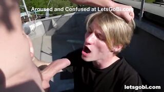 Старухе повезло потрахаться с бисексуальными ребятами