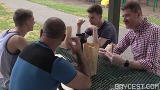 Групповой гей секс вчетвером