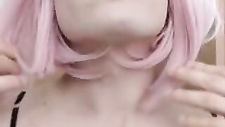 Секс от первого лица крупным планом с трансом